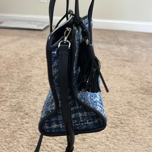 blue tweed kate spade crossbody bag - Picture 4 of 7